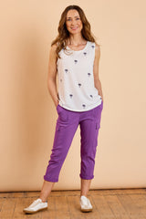 Palm Design Vest Top