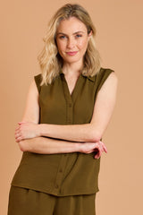 Sleeveless Plain Top