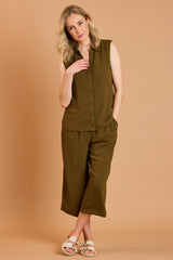 Sleeveless Plain Top