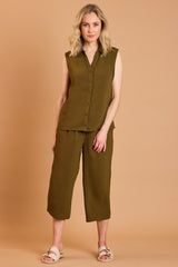 Sleeveless Plain Top