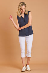 Sleeveless Plain Top