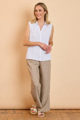 Sleeveless Plain Top