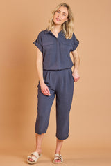 Short Sleeve Collared Blouse