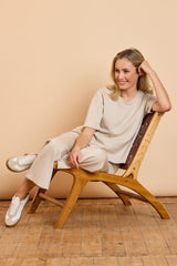 Wide Leg Jersey Trousers