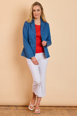 Tailored Denim Blazer