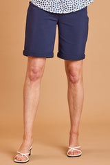 Bengaline Stretch Turn Up Shorts