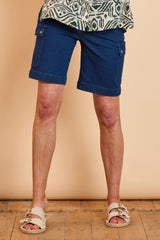 Stretch Denim Combat Shorts