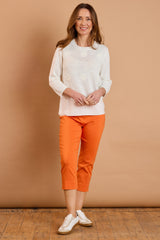 Jean Style Bengaline Stretch Crop