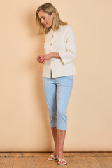 Jean Style Bengaline Stretch Crop