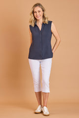 Jean Style Bengaline Stretch Crop