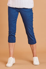 Stretch Denim Cropped Trousers