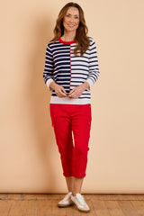 Combat Style Bengaline Stretch Cropped Trousers