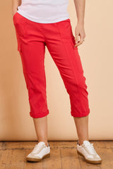 Combat Style Bengaline Stretch Cropped Trousers