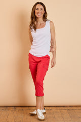 Combat Style Bengaline Stretch Cropped Trousers