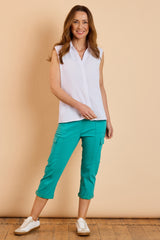 Combat Style Bengaline Stretch Cropped Trousers