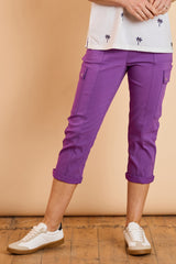 Combat Style Bengaline Stretch Cropped Trousers