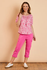 Combat Style Bengaline Stretch Cropped Trousers