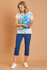 Stretch Denim Combat Crop