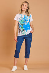 Stretch Denim Combat Crop