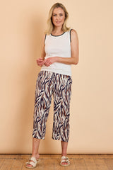 Animal Print Cropped Trousers