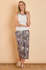 Animal Print Cropped Trousers