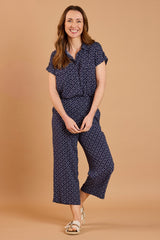 Geo Print Cropped Trousers