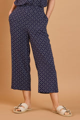 Geo Print Cropped Trousers