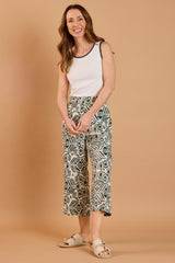 Aztec Print Cropped Trousers