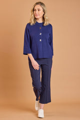 Bengaline Pintuck Flared Crop