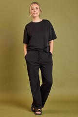 Wide Leg Jersey Trousers