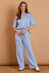 Wide Leg Jersey Trousers