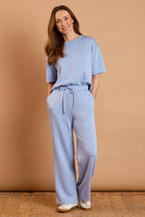 Wide Leg Jersey Trousers