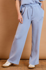 Wide Leg Jersey Trousers