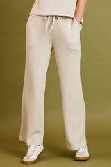 Wide Leg Jersey Trousers