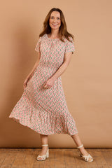 Printed Off The Shoulder Dress