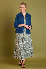 Maxi Aztec Print Shirt Dress