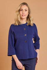 Cropped Plain Coatigan