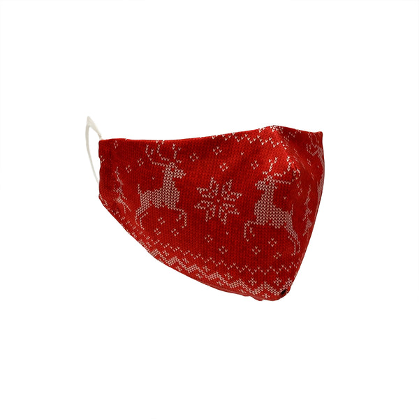 Reindeer Face Covering Red