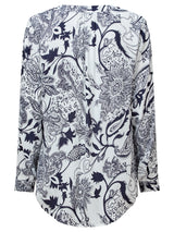 Mandarin Collar Shirt Navy